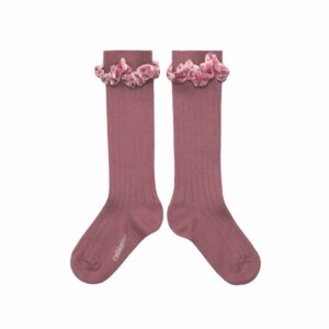 Chaussettes Clotilde Collégien – Raisin Rose