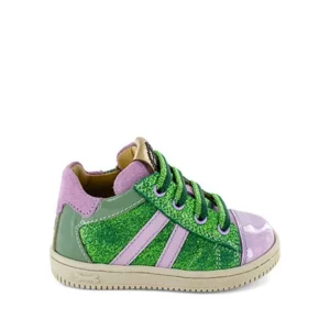 Baskets montantes Naty Stones and Bones – Vert pomme & Mauve