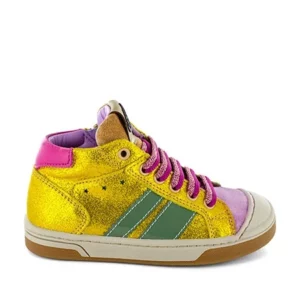 Baskets Debby Stones and Bones – Or vieilli & Fuchsia