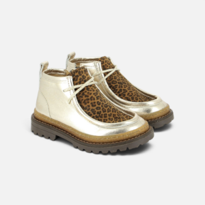 Bottines Wall Zip Micky Pom d’Api – Platine & Naturel